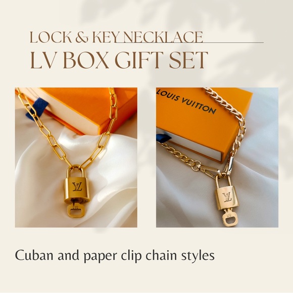 Restocked - LV Lock & Key necklace Box set - Picture 2 of 11
